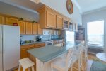 Kitchen with Island and Bar area - South Padre Island Beach House Rental